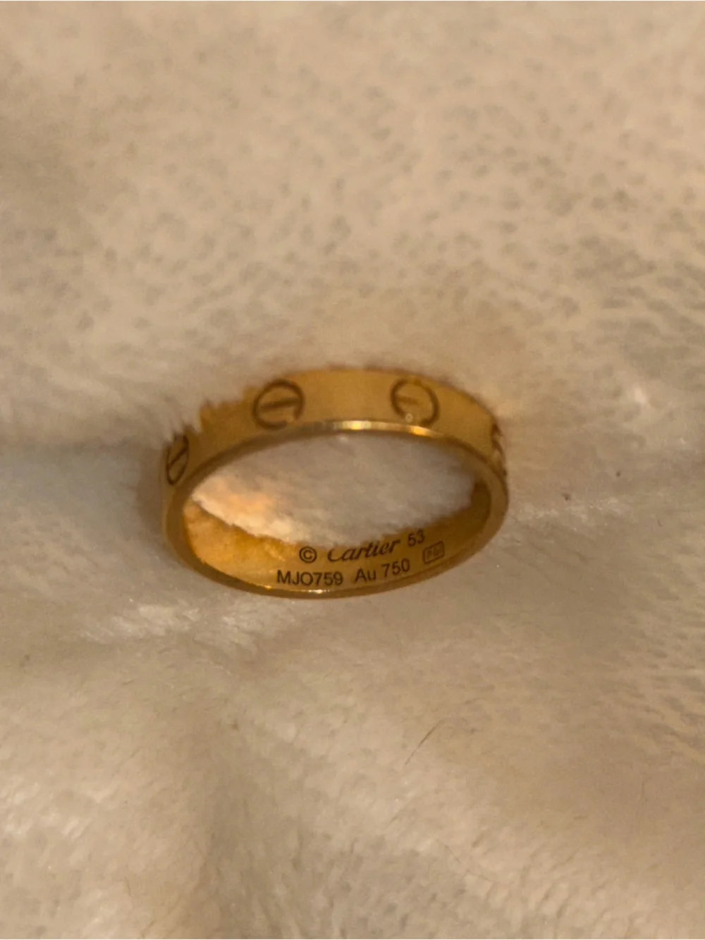 Cartier Gold Love Band Ring - Size 6.25-6.5 but fits 7-7.5 - Picture 5 of 10